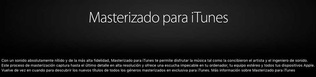 Masterizado para iTunes